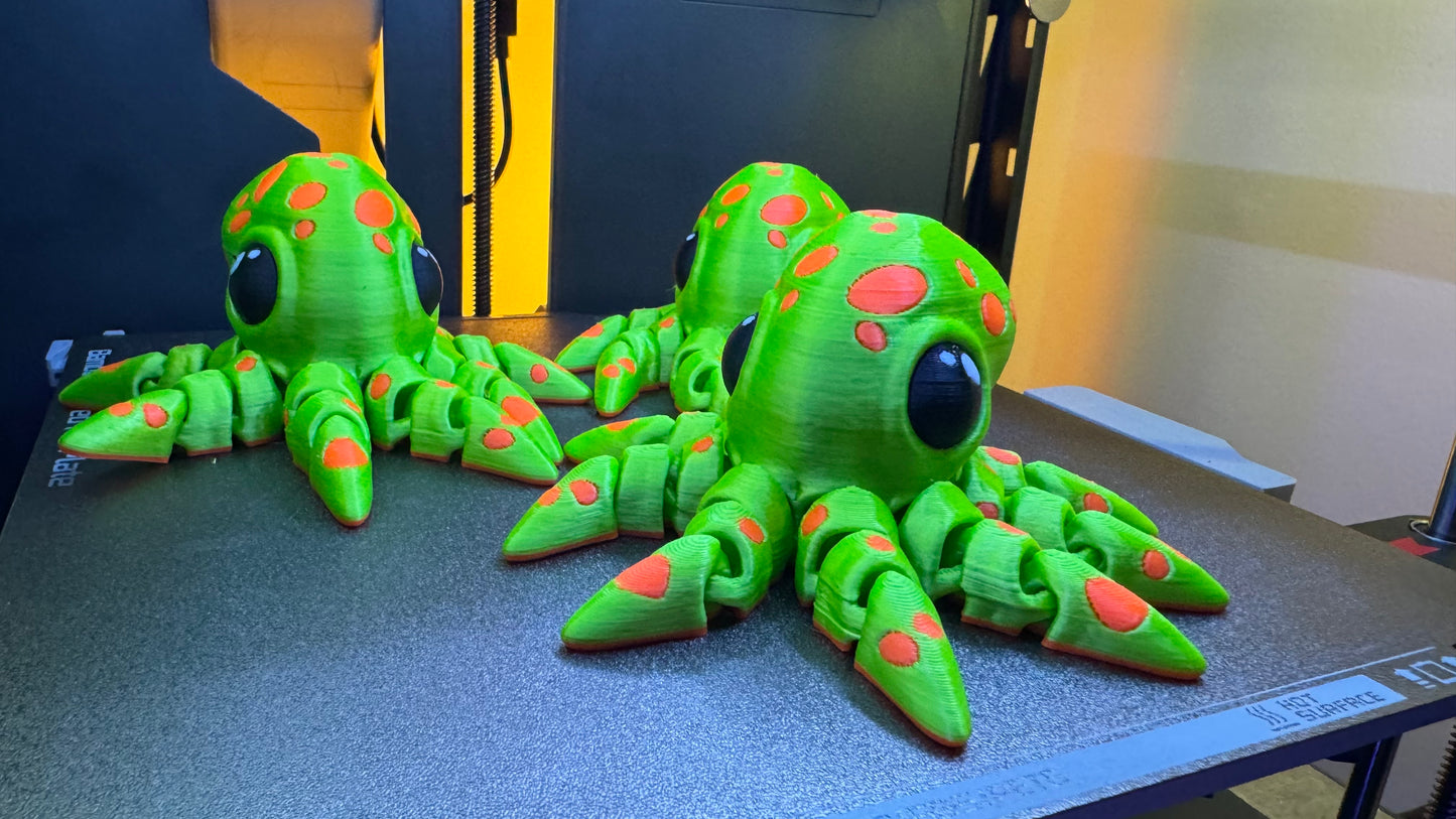 Bubbles the Baby Octopus Flexi Toy – 3D-Printed, Fun Articulating Toy for Kids & Collectors