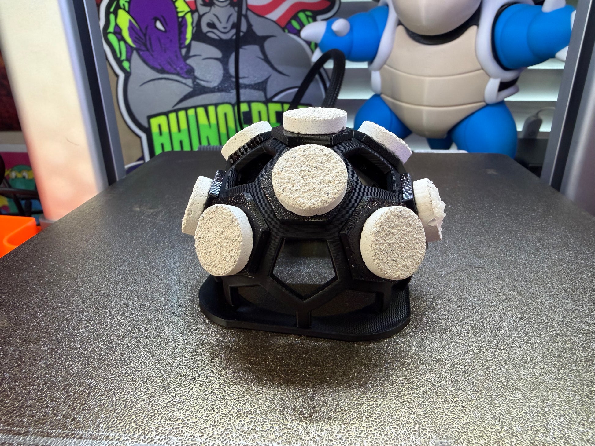 Rhino's Reef Nexus Coral Sphere, a 3D-printed 360 degree coral frag display